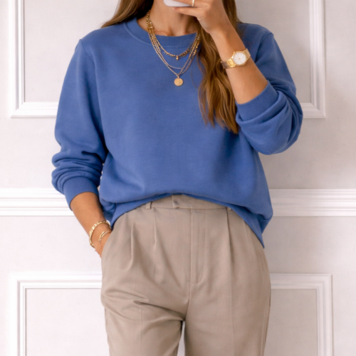 bluza dresowa damska niebieska