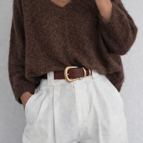 Puszysty sweter oversize